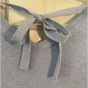 Talbots Scoop Neck/Tie Back Sweater in Light Blue